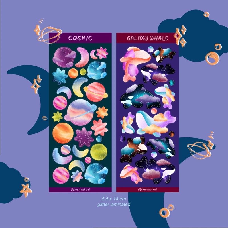Jual Cosmic & Galaxy Whale Sticker | Shopee Indonesia