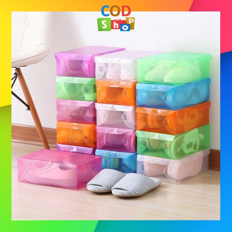 Jual COD - 5204 Kotak Sepatu Transparan / Kotak Sepatu Plastik bahan ...