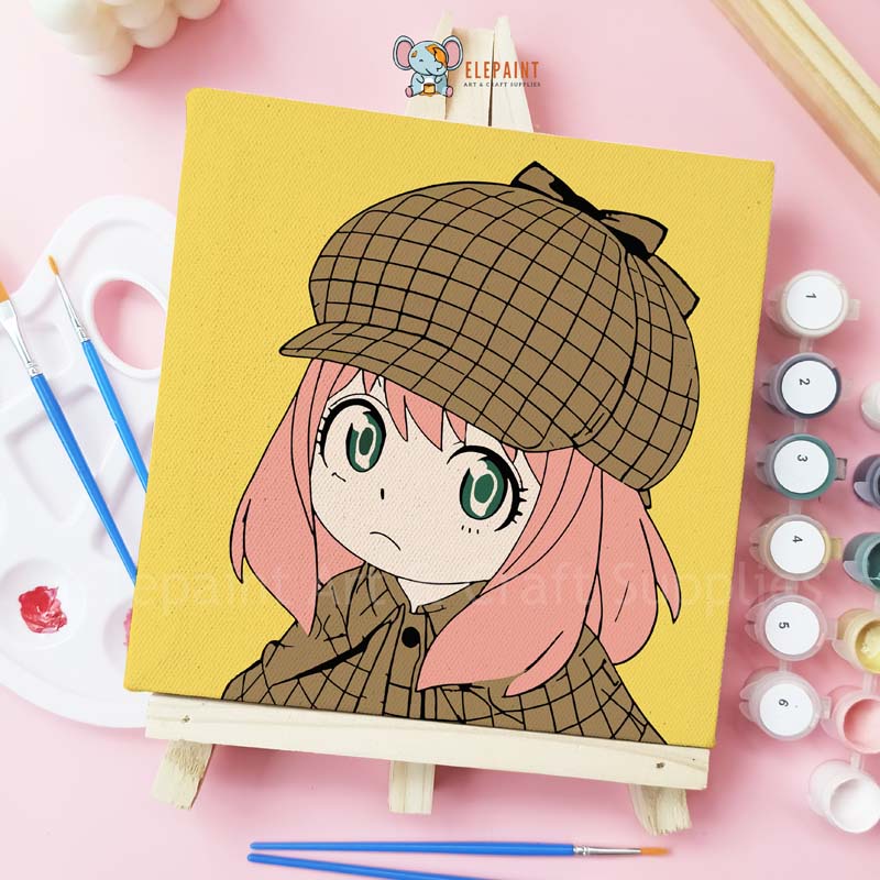 Jual Paint By Number 20x20cm Anime Detective Anya DIY Painting Kit Spy