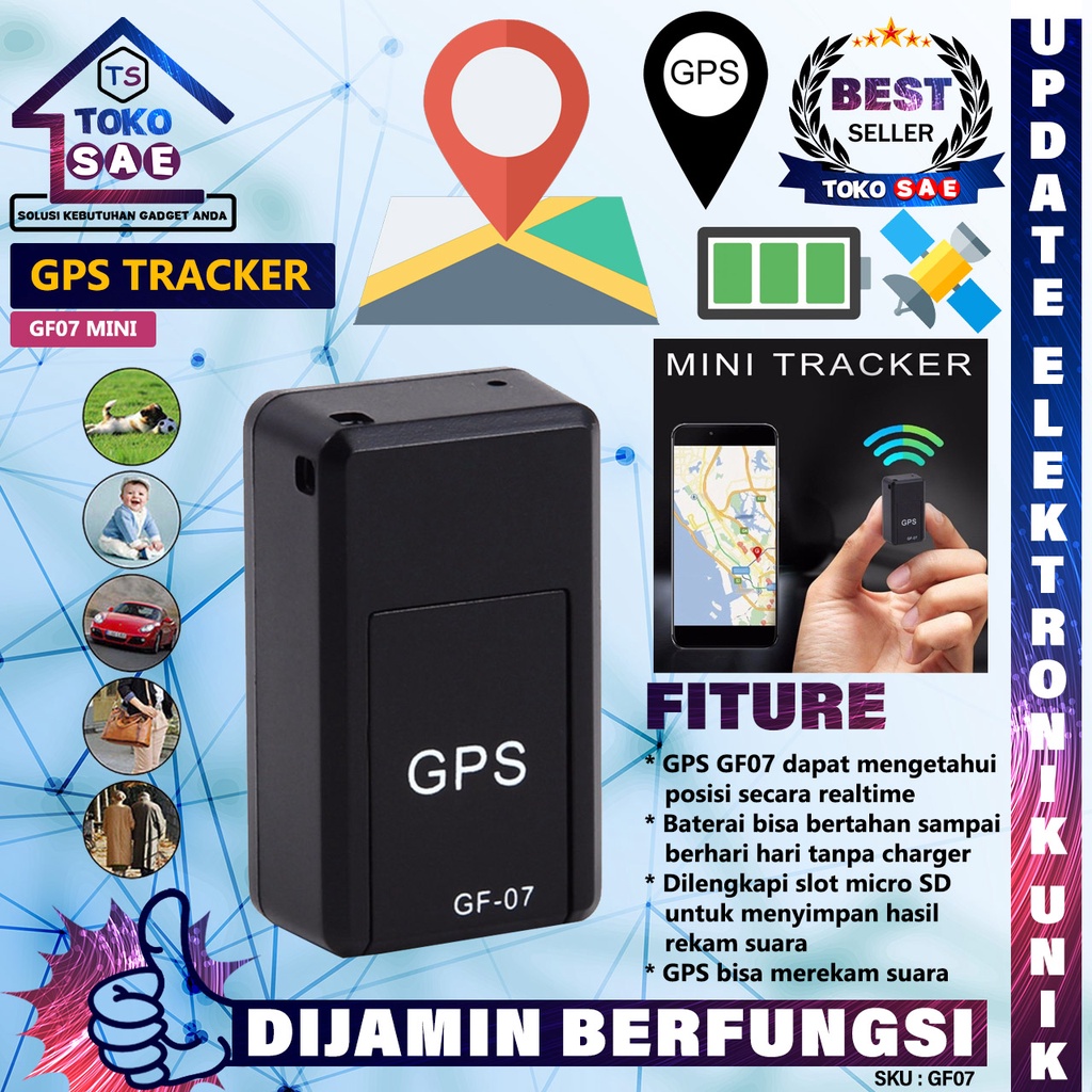 Jual GPS GF-07 Alat Pelacak Lokasi Tracker Locator Real Time GF07 Alat ...