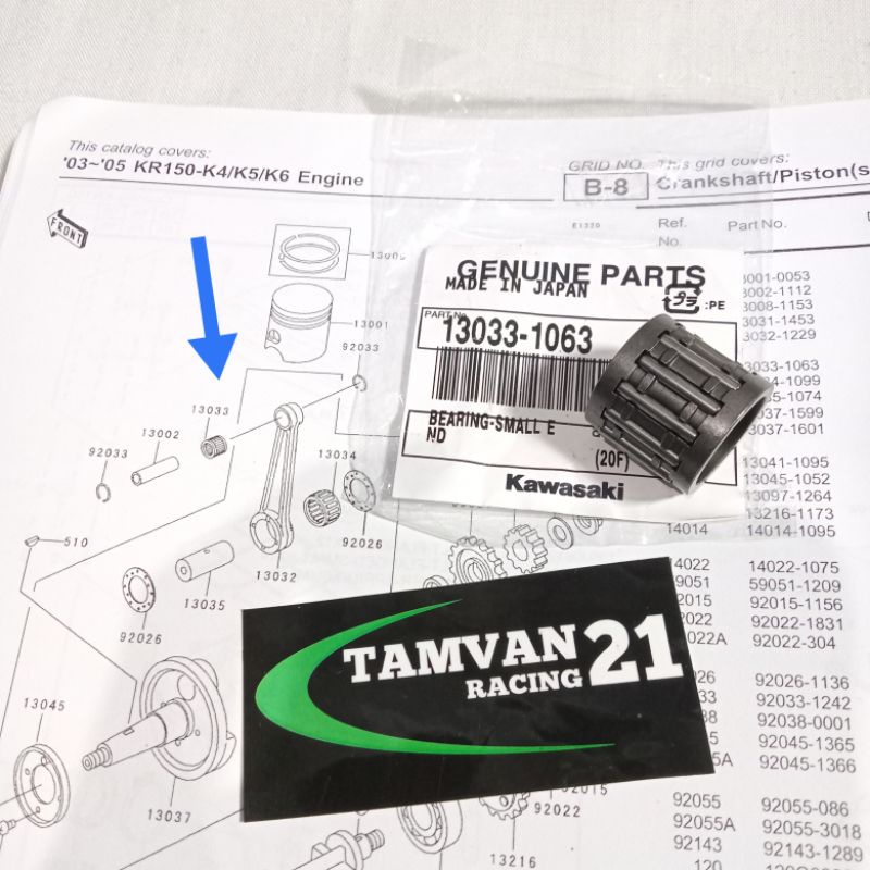 Jual BEARING BAMBU SMALL END PIN 16 NINJA RR OLD ZX ORIGINAL KGP 13033 ...