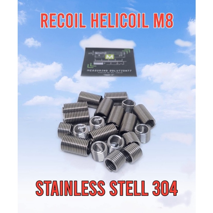 Jual ms7 Thread Repair Recoil Helicoil M8 Stainless Steel 304 Perbaikan ...
