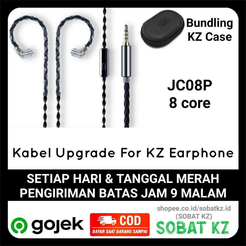 Jual Jcally Jc08p Jc08s Kabel Upgrade 8 Core Silver Plated For Kabel Kz Zsn Pro X Kz Dq6 Kz Edx