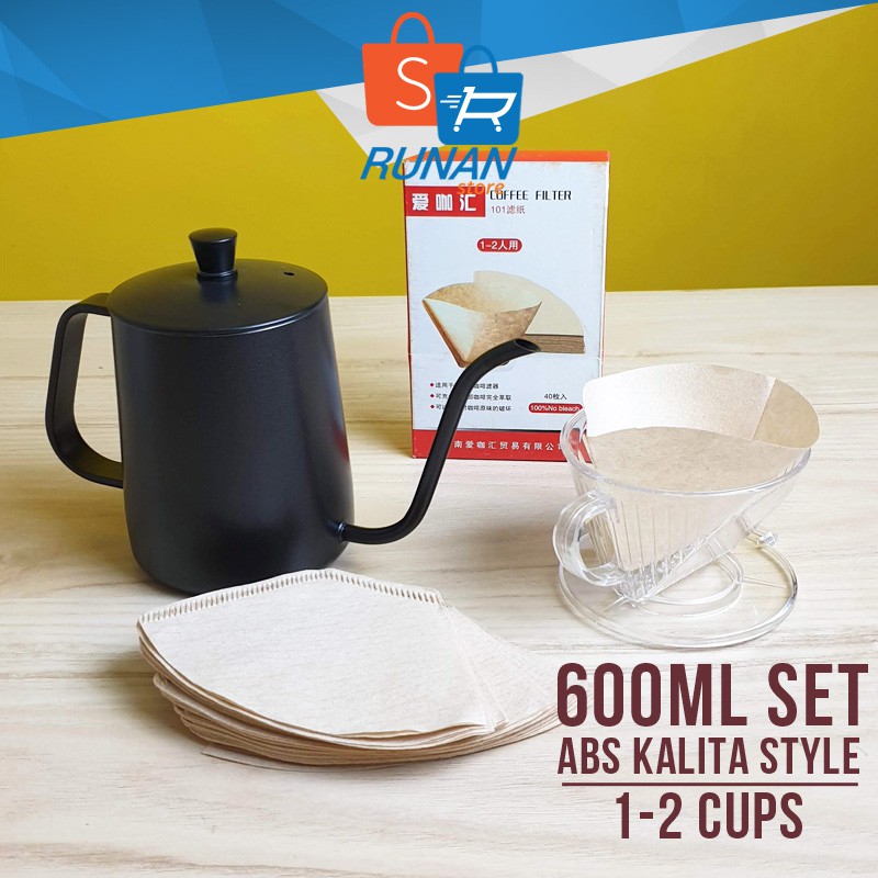 Jual Paket Kalita Drip - Set Kopi Drip Manual Brew 600ml Teflon Flat ...