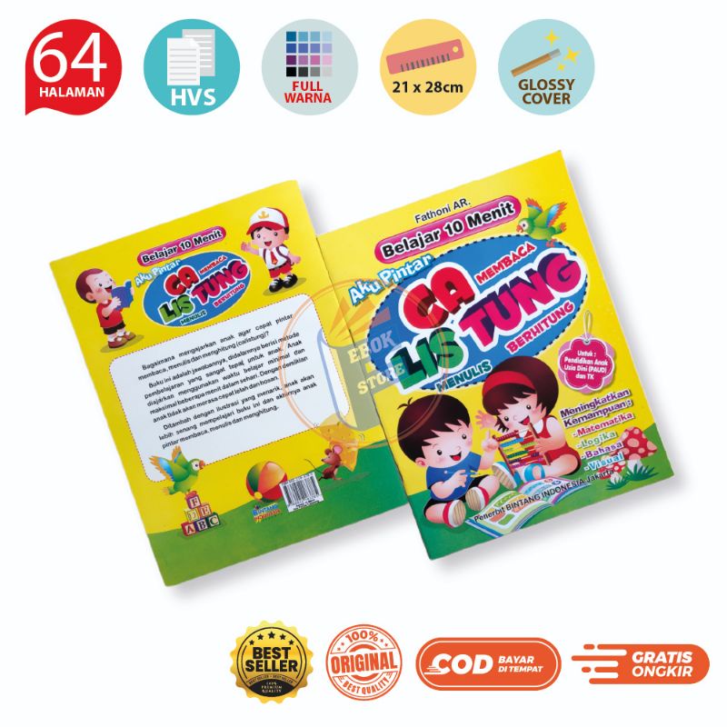 Jual Buku Calistung Besar Bergambar Dan Berwarna, Buku Belajar Anak ...