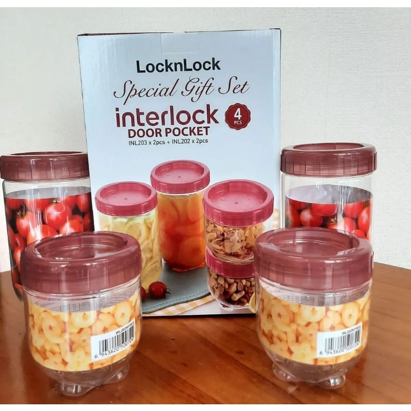 Jual Lock n Lock Interlock Set Gift Set 500ml & 200ml (Isi 4 pcs ...