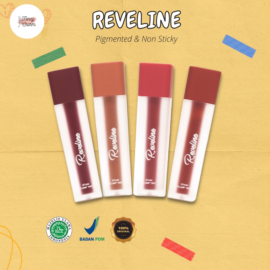 Jual REVELINE Reveline Stain Plump Tint Lip Liptint Lipcream BPOM
