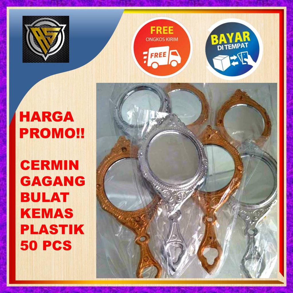 Jual Pcs Souvenir Kaca Gagang Bulat Emas Perak Cermin Gagang Rias Pengantin Kemas Plastik