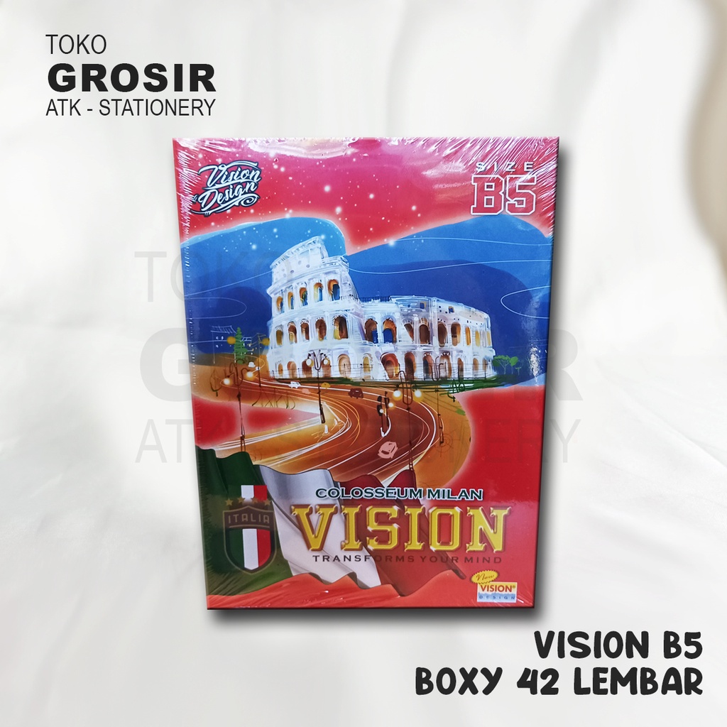 Jual Buku Tulis Boxy Vision 42 Lembar 1 Pack isi 6 Buku | Shopee Indonesia