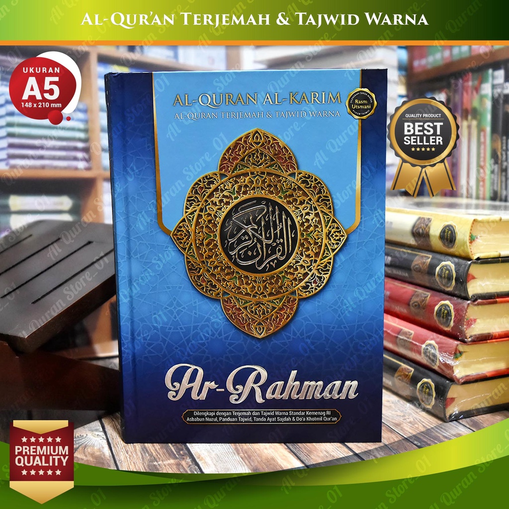 Jual [BISA COD] Al Quran Ar Rahman Terjemahan & Tajwid Warna Ukuran ...