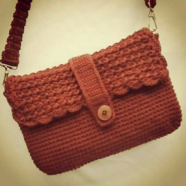 Jual Tas rajut selempang elegance merah bata | Shopee Indonesia