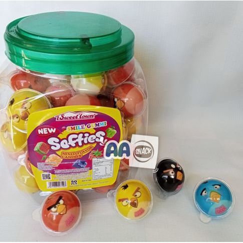Jual PERMEN SOFTIES BENTUK ANGRY BIRD ISI 50 X 18 GR | Shopee Indonesia