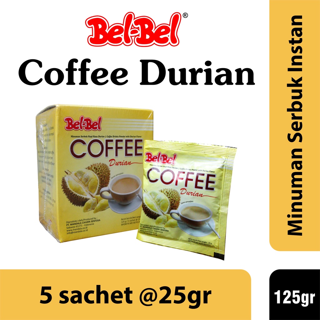 Jual Belbel Kopi Durian 5 Sachet Shopee Indonesia
