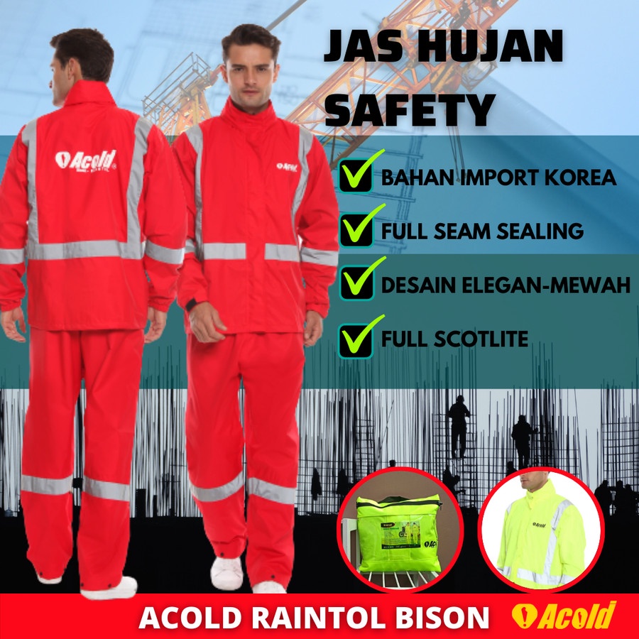 Jual Jas Hujan Premium Acold Raintol Bison - Anti Bocor, Full ...