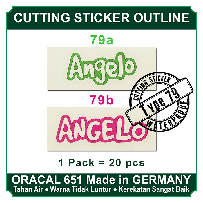 Jual Cutting Sticker Outline waterproof type 76-80 | Shopee Indonesia