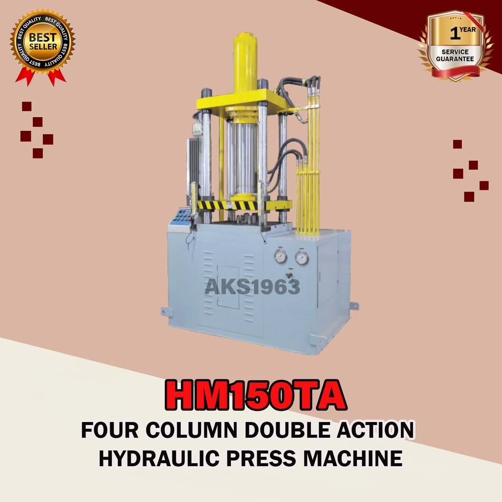 Jual Mesin Press 150 Ton Hidrolik 4 Tiang Double Action Hydraulic ...