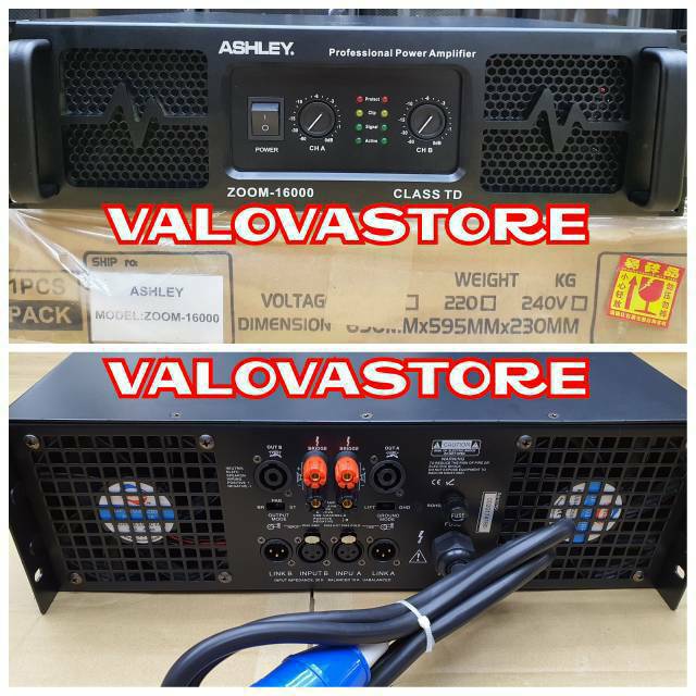 Jual Power Ashley Zoom 16000 Amplifier Ashley Class TD Original