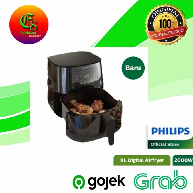 Jual PHILIPS Essential Air Fryer XL HD9270/90 Hitam HD9270 Spectre stok melimpah Shopee Indonesia