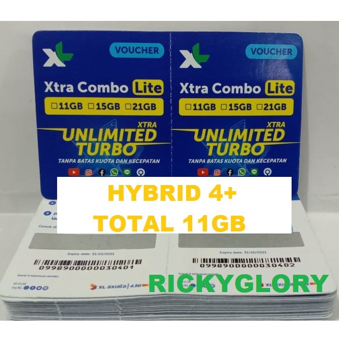 Jual Voucher XL data 11 GB ( Hybrid 4+ ) | Shopee Indonesia