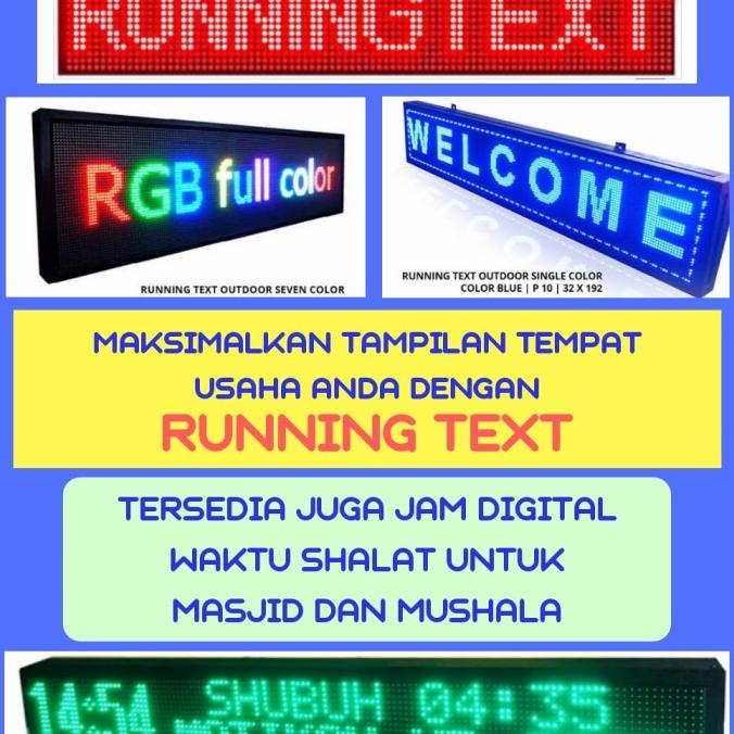 Jual Lampu Running Text P Rgb Ukuran X Cm Dua Sisi Shopee