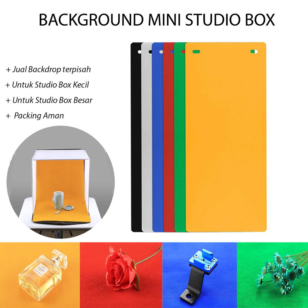 Jual (Buy 3 Get 1) Background Foto Mini Studio Box Terpisah / Backdrop ...