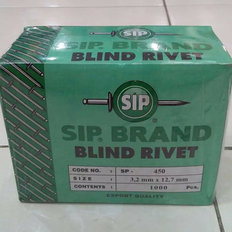 Jual Paku Rivet / Paku Keling SIP BRAND 540~4 x 11mm.100 PCS | Shopee ...