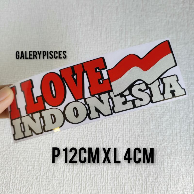 Jual sticker motor keren stiker variasi stiker i love Indonesia stiker ...