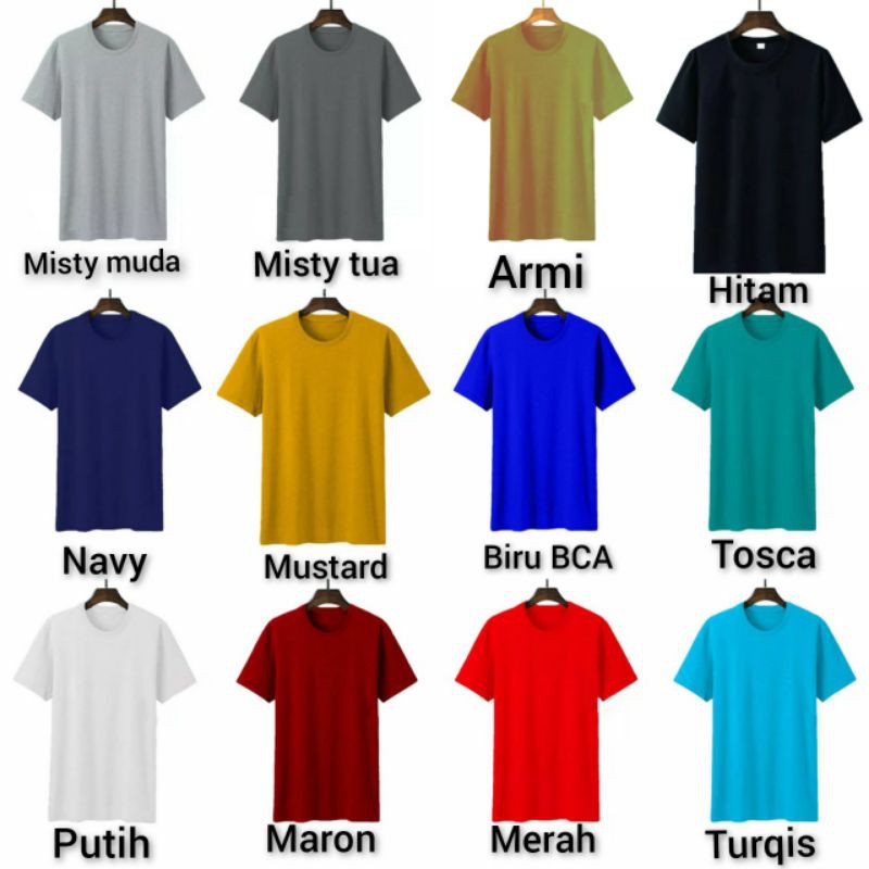 Jual Oblong Polos Cotton 30S Berkualitas Unisex/Kaos Polos Pria