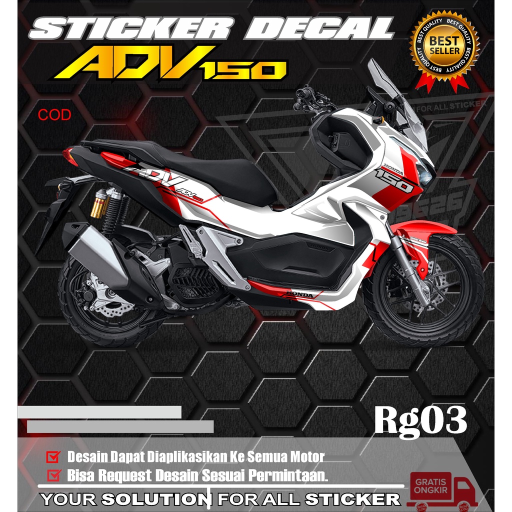 Jual Decal sticker Honda ADV 150 /Dekal stiker striping ADV Full body ...