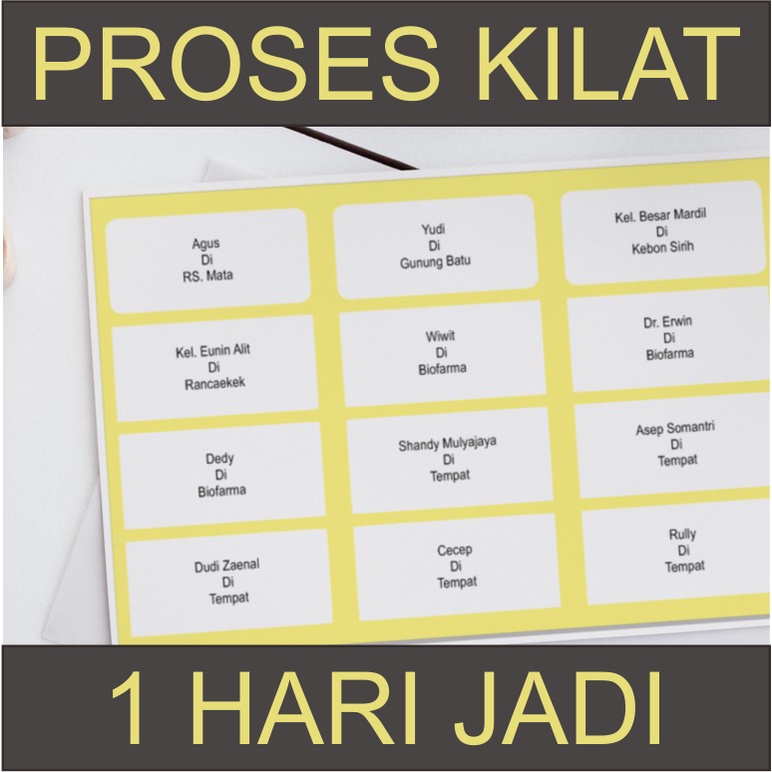 Jasa Print / Cetak Nama Label Undangan 103