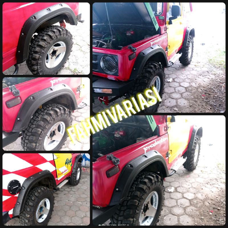 Jual OVER FENDER JIMNY KATANA BAHAN KARET MODEL KOTAK NEW Shopee