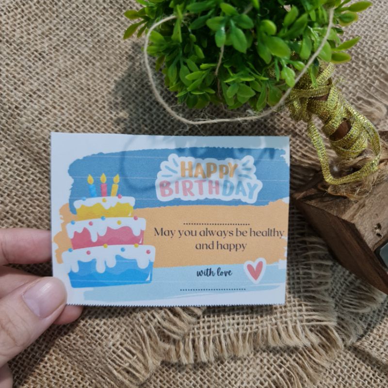 Jual kertas kado Kartu Ucapan kado lahiran ulang tahun birthday card ...