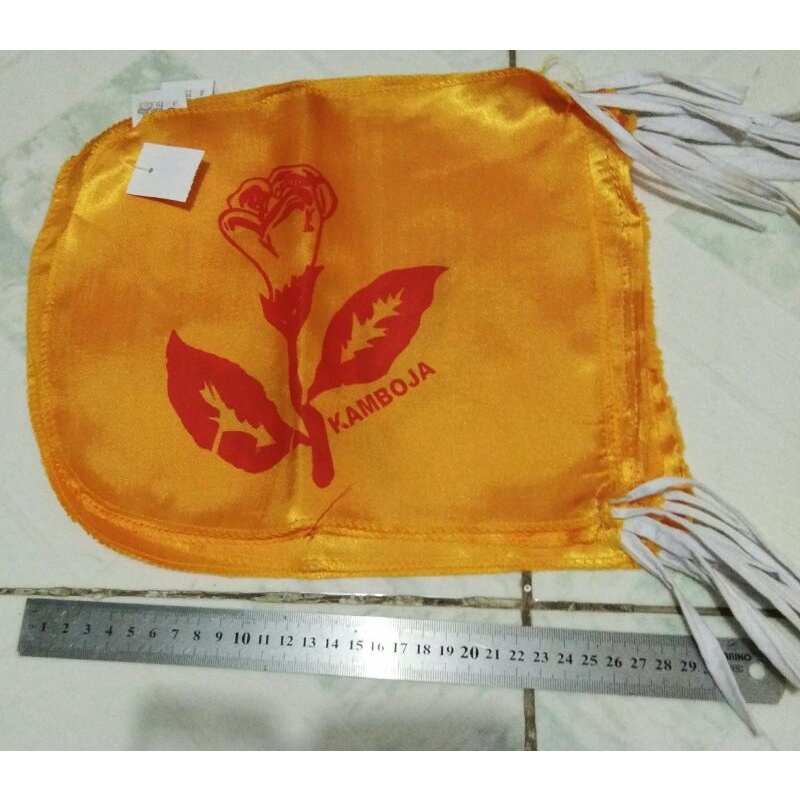 Jual ATRIBUT BENDERA TONGKAT REGU KEGIATAN PRAMUKA KAIN SABLON KUNING ...