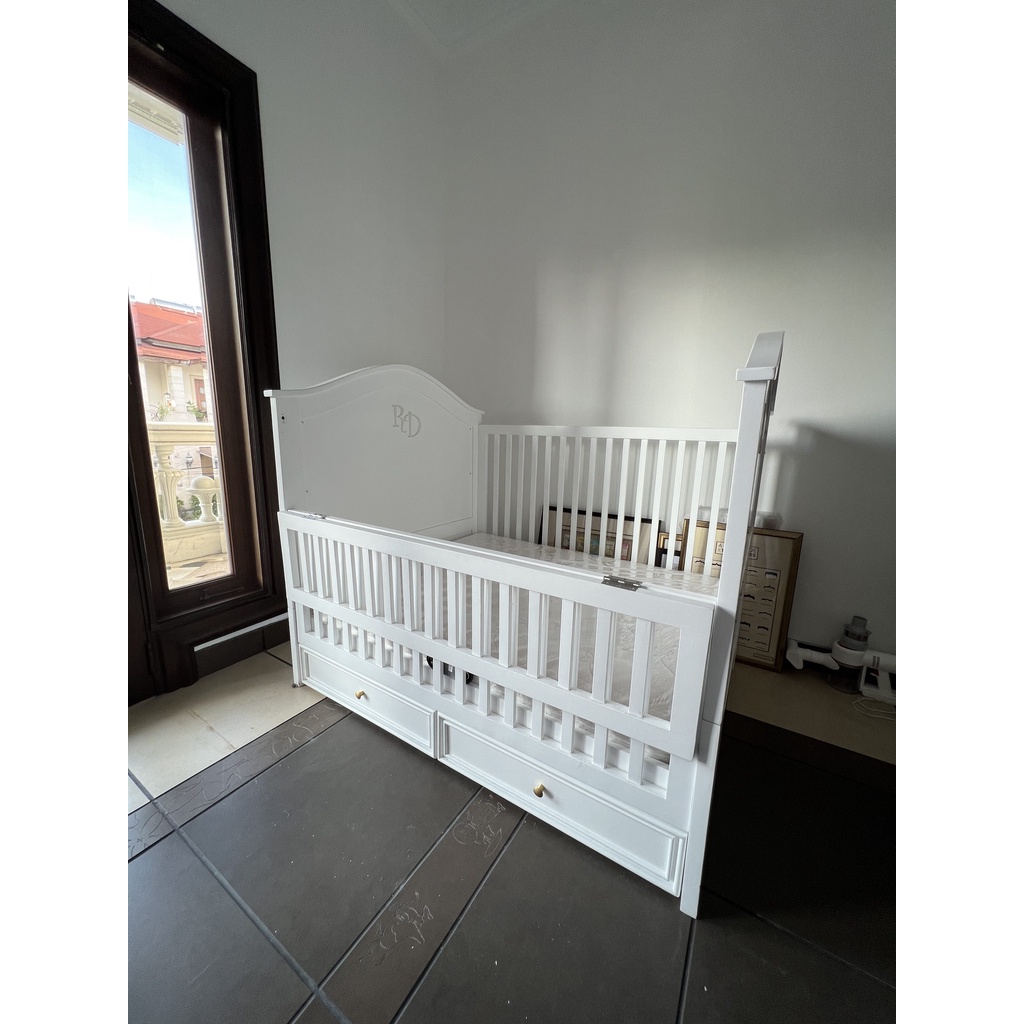 Jual Crib ranjang bayi kokoh kondisi sangat baik Kayu duco putih ...