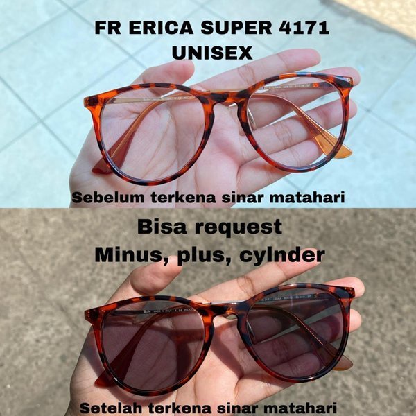 Jual Jual Frame Kacamata Photochromic Rayban Erika Optics Leopard Shopee Indonesia