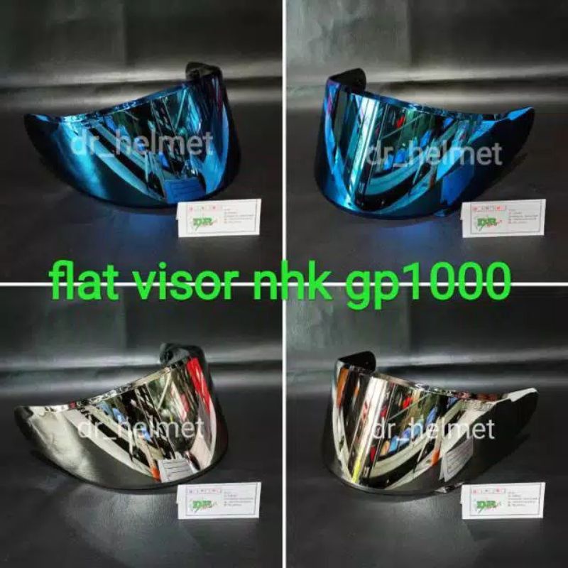 Jual flat visor nhk gp1000 iridium silver & blue pnp nhk gp tech merk ...