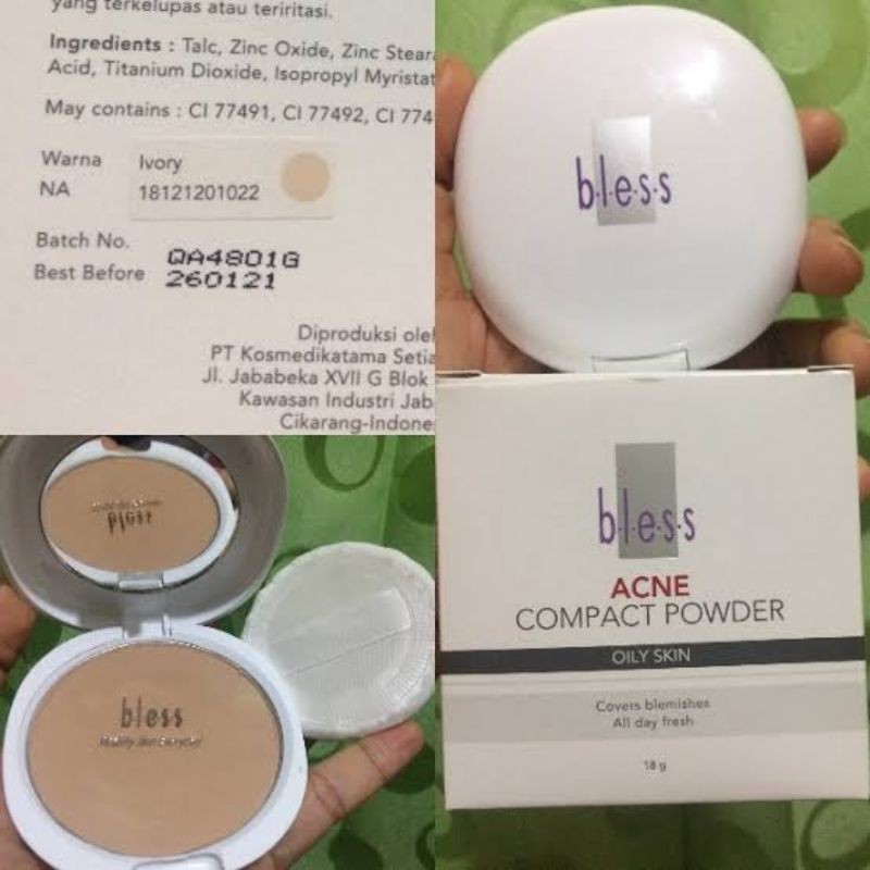 Jual Bless Acne Face Powder Refill 21gr (kemasan baru) | Shopee Indonesia