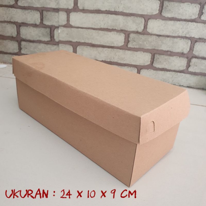 Jual Kardus Dus Box Kardus Tempat Kue Roti Roll Cake Bolu Gulung Donat Bomboloni 24x10x9 3030