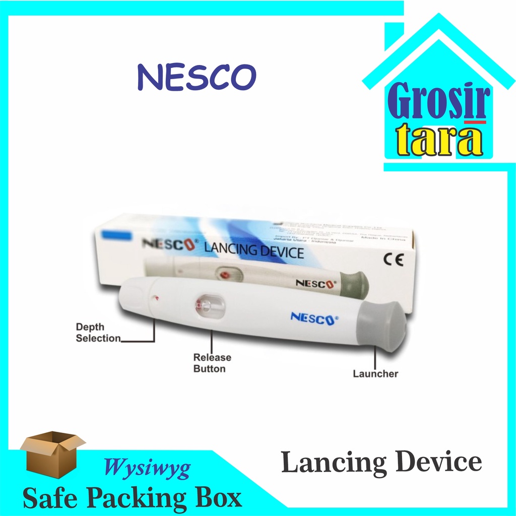Jual Lancing Device Pen Nesco Lanze Lancet Pulpen Lancets Jarum Pena ...