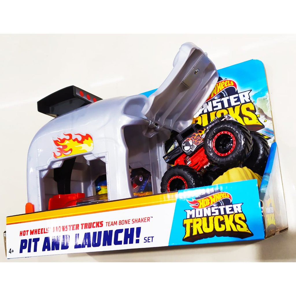 Jual Hot Wheels Monster Trucks Team Bone Shaker Pit And Launch! Set ...