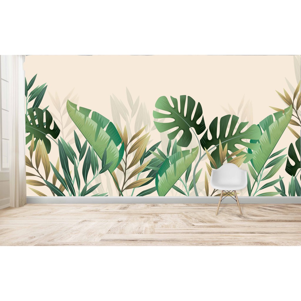 Jual Wallpaper Dinding Wall Mural Tropical Wall Mural Wallpaper Custom ...