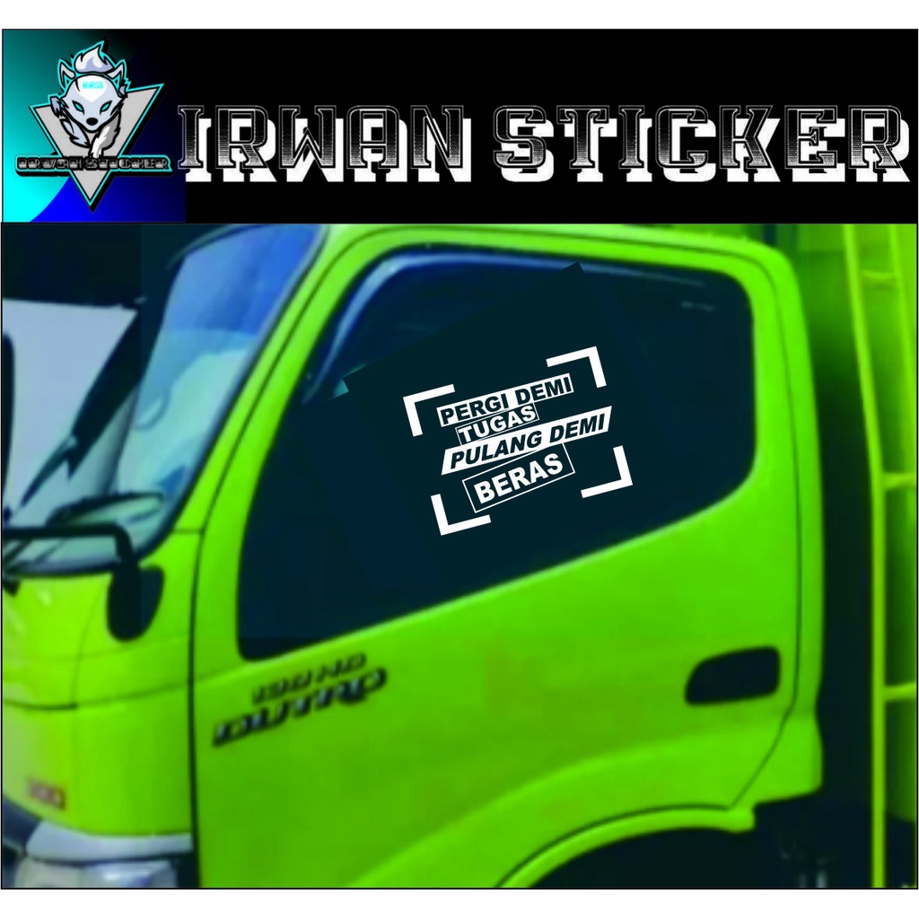 Jual Stiker Kaca Mobil Truck Catting Sticker Reflective Kata Kata Kaca Mobil Truck Canter 3309