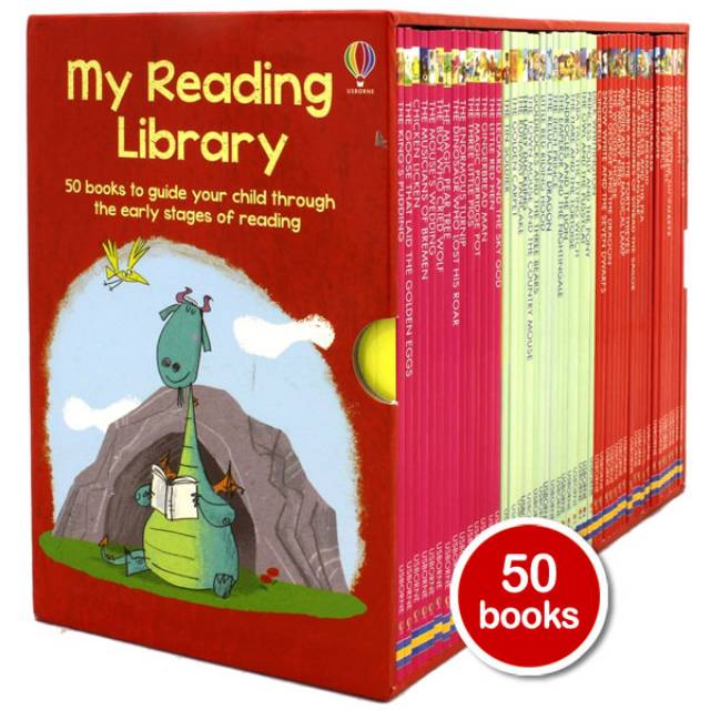 Jual Usborne Second Reading Library 50 Books Set Collection (RED Box ...