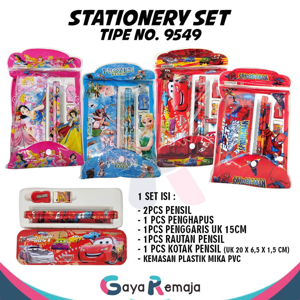 Jual Stationery Set / Study Set / Paket Alat Tulis / Peralatan Menulis ...