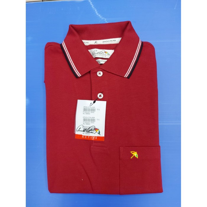 Jual Jual Original Kemeja Polo Lengan Pendek Arnold Palmer Polo Shirt Merah Marun M Murah