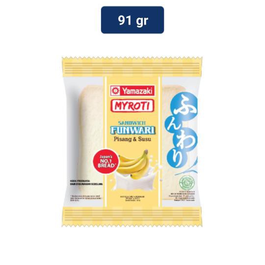 Jual Myroti Roti Sandwich Funwari Pisang Susu 91 gr | Shopee Indonesia