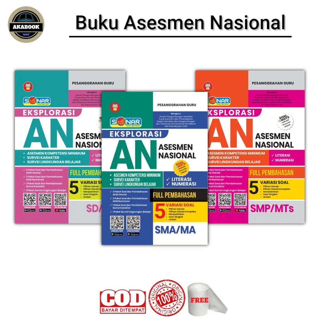 Jual Buku Asesmen Nasional (AN) SD SMP SMA Eksplorasi AN SD SMP SMA ...