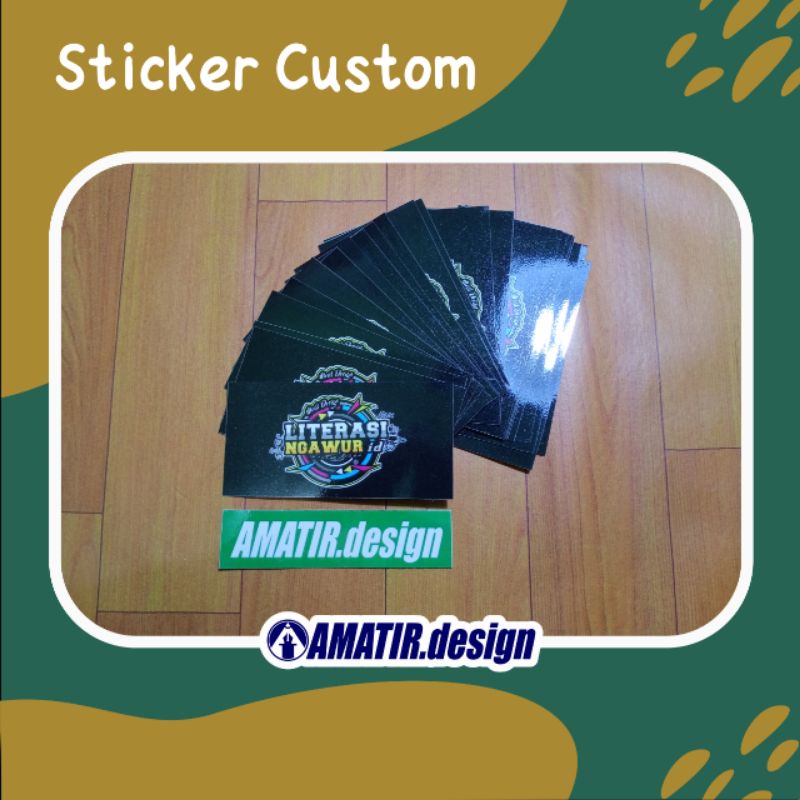 Jual CETAK STICKER CUSTOM UKURAN 5X10 CM (isi 27 Sticker) | Shopee ...