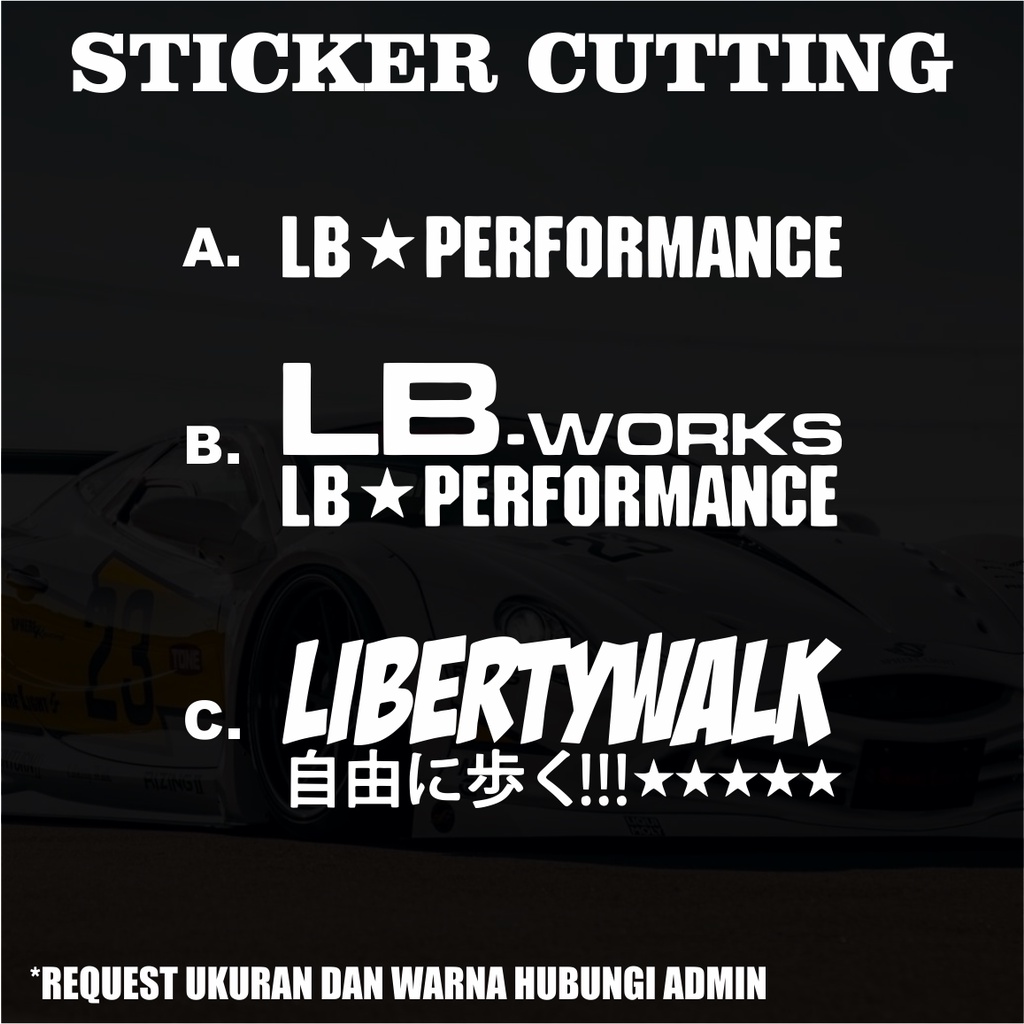 Jual Sticker Cutting Liberty Walk Shopee Indonesia