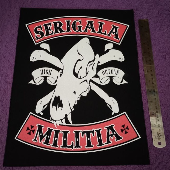 Jual Emblem Besar Serigala Militia X Garasi Rebel Distro Backpacth